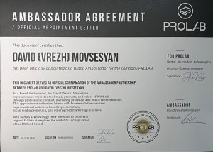 Ο David Movsesyan Official Ambassador της PROLAB
